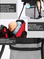 ZSPXZZ Premium Cross Country Baby Carrier, Baby Toddler Backpack Cross country Carrier w/Stand Child Kid Sunshade Visor,Upgraded foot straps,Holds up to 50 Pound Ideal,B - Image 7