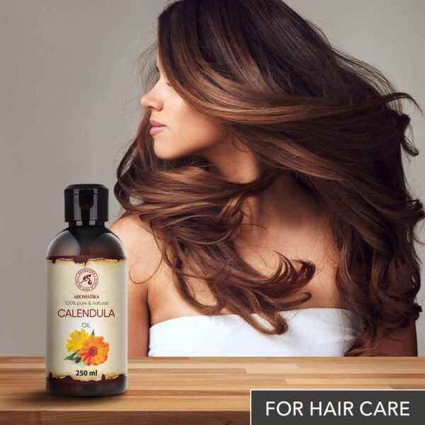 Calendula Oil 250ml - 100% Pure & Natural Calendula Oils - Marigold Oil - Benefits for Skin - Hair - Face - Body - Image 6