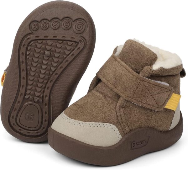 MASOCIO Baby Boys Girls Winter Warm Boots Toddler Booties Anti-Slip Rubber First Walking Shoes - Image 4
