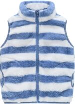 Baby Girl Boy Sherpa Fleece Gilets Vest Faux Fur Sleeveless Jacket Full Zipper Fall Winter Waistcoat Outerwear Padded Fall Winter Outwear Coat Top Fuzzy Fall Winter Warm Outerwear Winter Jacket