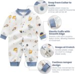 Baby Rompers Boys Girls Cotton Overalls Long Sleeve Jumpsuit Pyjama, 0-12 Months - Image 3