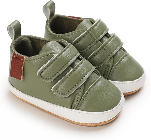 Toddler Baby Boys Girls PU Leather Sneakers Non-Slip Rubber Sole Shoes Infant Toddler First Walking Loafers Flat𝘀 Baby Shoes Socks Baby Girls Clothes 18 24 Months Toddler Shoes - Image 2