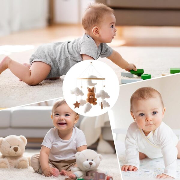 Sirseon Baby Crib Mobile,Pendant for Nursery and Ceiling Decoration - Cartoon Ceiling Pendant Bassinet Rotation Toy for Home, Kids Room, Bedroom - Image 4