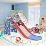 HENGMEI Kids Slide, Toddler Climber 3-in-1, Children Play Climbing Slide Set, Garden Climbing Frames Outdoor and Indoor for Children Age 1-3, Blue - Image 7