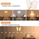 SIBI LIGHTING Motion Sensor Light, Rechargeable Butterfly Night Light with Auto/ON/Off and Removable Magnet, Stick on Lights for Kids, Bedroom, Stair, Hallway - Image 2