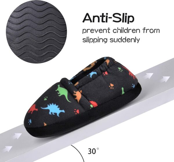 MIXIN Boys Slippers Toddler House Slippers Anti Slip Dinosaur Home Shoes for Little Kids - Image 6