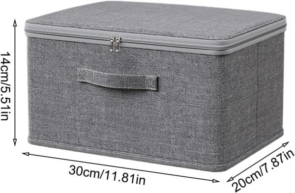 Zqkimzi Lockable Storage Bin, Secure Organizer Box, Large Capacity Storage Chest, 11.81x7.87x5.51 Inch Portable Lockout Utility Container for Jeans, Toys, Household Items - Image 2