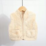 Kids Fleece Vest Toddlers Fleece Vest Girl Warm Sleeveless Tank Tops Winter Clothes Outerwear Boys Vest Jacket Baby Girls Boys Fall Winter Warm Vest Full-Zip Warm Sleeveless Gilets Outerwear - Image 2