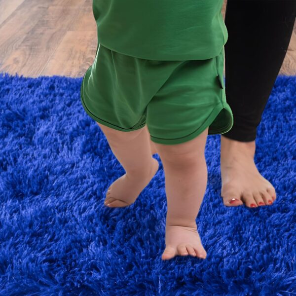 Ailyei 8x10 Large Area Rugs for Living Room, Ultra Soft Royal Blue Big Shag Rug for Bedroom Nursery, Modern Fluffy Plush Carpet for Girls Boys Kids Room Dorm Home Decor, Upgrade Non-Slip - Image 8