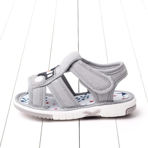 Cocila Toddler Sandals Boys Girls Summer Children Infant Toddler Shoes Girls Sandals Flat Bottom Anti Open Toe Non Slip Breathable Soft Comfortable Cartoon Car Toddler Boys Wide Sandals - Image 4