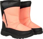 Mountain Warehouse Caribou Single Stripe Kids Snow Boots - Snowproof Shoes, Insulated Walking Boots, Warm, Sherpa Fleece Lining, High Traction Sole - For