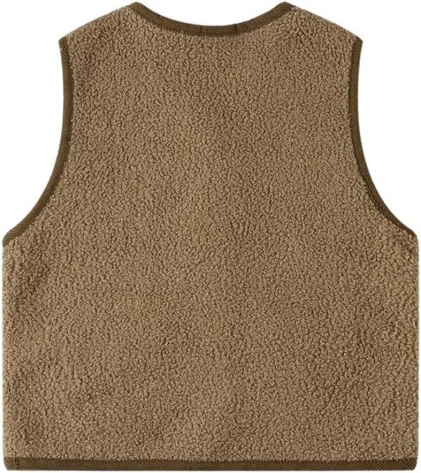Hovershoes Todder Baby Boys Girls Fleece Vest Outerwear Sleeveless Fall Winter Warm Fleeced Gilet Kids Fleece Jacket Zipper with Pockets Outwear Plush Waistcoat - Image 2