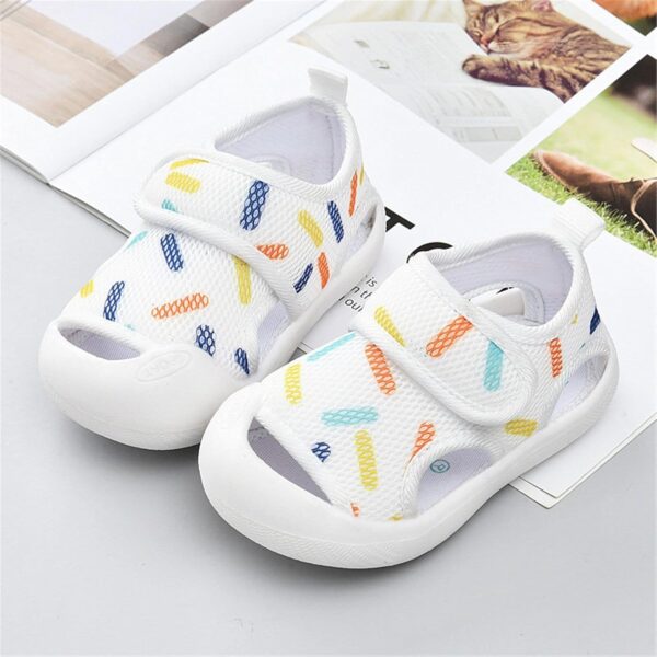 Baby Sandals Boys Water Beach Shoes Sneakers Newborn Trainer Mesh Non-Slip Soft Sole Flats Infant Canvas Sneakers Toddler Prewalker Crib First Walking Shoes - Image 7