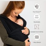 Gaia Baby Wrap | Newborn - 15Kg | Premium Supersoft Tencel Fabric | Certified Hip Healthy | Ebony - Image 2
