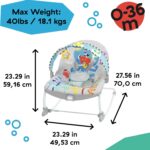 Baby Einstein Ocean Explorers Kick to It Opus Musical Infant to Toddler Rocker Swing Chair 0-30 Months - Image 6