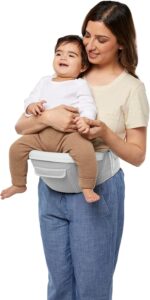 Ergobaby Alta Hip Seat Baby Carrier with Baby Seat for Babies and Toddlers from 4 Months (5.5 kg - 20.4 kg), Carrier with SoftFlex Mesh, Pearl Grey - Image 4