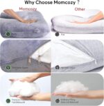 momcozy Pregnancy Pillows for Sleeping, U Shaped Full Body Maternity Pillow with Removable Cover - Support for Back, Legs, Belly, HIPS for Pregnant Women, 57 Inch Pregnancy Pillow for Women, Grey - Image 5