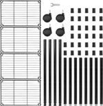 Simple Deluxe 4-Shelf Shelving Unit, Metal storage wire shelf rack with wheels, Height adjustable Storage Organiser For Kitchen, Bathroom,Office or Other Home Spaces,45W x 30Dx 110Hcm,Black - Image 9