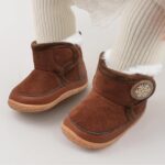 JIASUQI Baby Winter Booties Toddler Ankle Snow Boots with Faux Fur Lined Kid Warm Slippers Shoes for Baby Boys Girls - Image 2