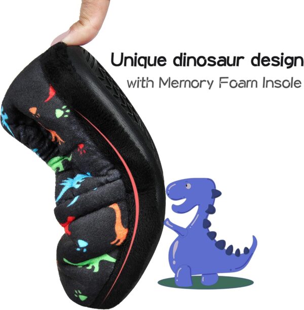 MIXIN Boys Slippers Toddler House Slippers Anti Slip Dinosaur Home Shoes for Little Kids - Image 4