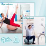 Lewtemi Flexible Seating for Classroom 16.8 Inch Inflatable Yoga Ball Chairs with Inflator Donut Exercise Ball Chair Cushion Seat for Kids Student Sensory Balance Home Office - Image 6