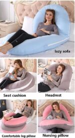 Pregnancy Pillows for Sleeping Full Body Pillow C-Shaped Pregnancy Pillow Maternity Side Sleeping Pillow Support for Back Hips Legs Belly for Maternity Women - Image 7