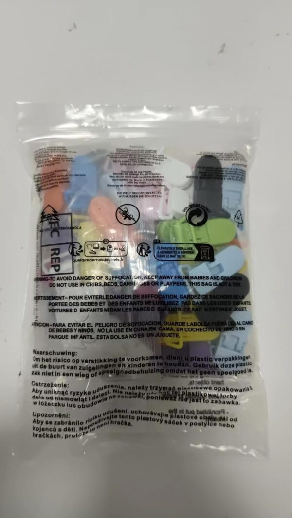 50 PCS Plastic Suspender Snap Pacifier Clip Pacifier Strap Holder Color Plastic Pacifier Suspender Clips for Baby Pacifiers, Bib Clips, DIY Crafts - Image 10