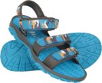 Mountain Warehouse Reef 3 Strap Kids Sandals - Neoprene Lined Boy & Girls Beach Shoes, Durable Sandals, Hook & Loop, Quick Dry Summer Footwear - for Beach Walking