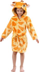 CuteOn Girls Bathrobe Kids Gifts for Toddler Boys Robe Size 2-13T