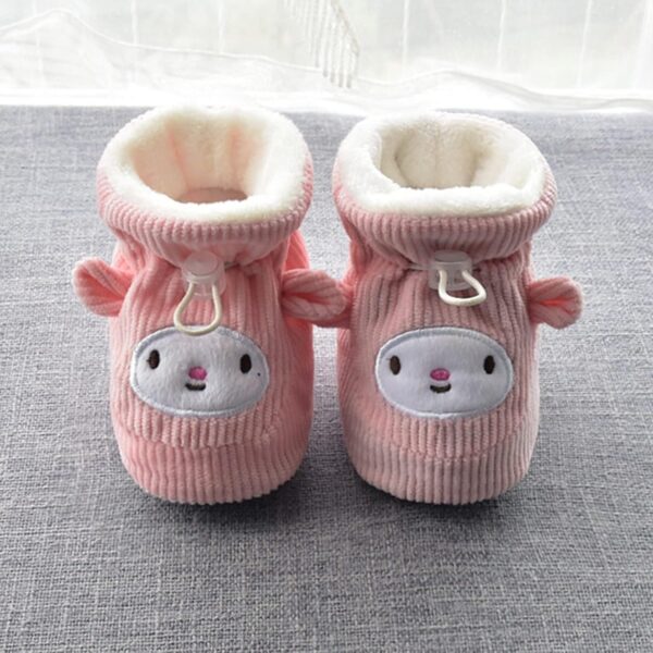 Momolaa Baby Booties Clearance Warm Boots Infant Soft Sole Crib Pram Prewalker Winter Warm Snow Boots Anti-Skid Sole Ankle Premium Booties Fleece Crib Shoes - Image 7