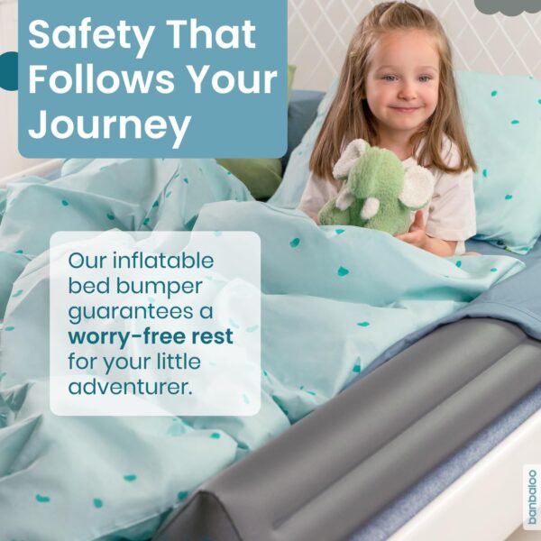 BANBALOO | Bed Bumper for Toddlers - Inflatable Model | Baby & Toddler Anti-Fall Barrier | Lightweight Bed Bumper for Twin, Double, Queen, & King Size | Bed Guard for Kids | Bed Protector - Image 2