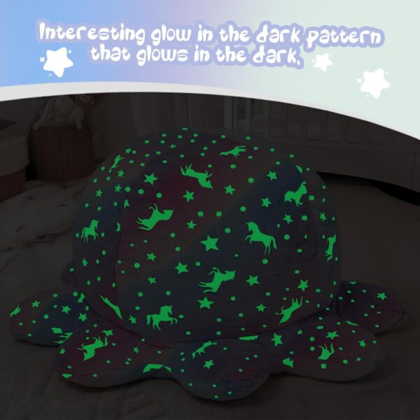 COMAX Unicorn Bean Bag Chairs for Kids 8-12, Large Kid Beanbag Chair with Filler, Big Toddler Lazy Floor Stuffed Couch Sofa for Girls Boys, Glowing Rainbow - Image 5