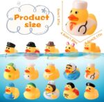 Pinenuts Rubber Ducks Bath Toy, 15 Pcs Novelty Bath Ducks Mini Float Duck Squeaky Bath Duckies Cute Bath Duck Toys Ducking Child Bath Toys Car Decoration Party Supplies for Children Qver 3 Years Old - Image 2