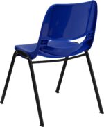 Flash Furniture 5 Pack HERCULES Series 440 lb. Capacity Kid's Navy Ergonomic Shell Stack Chair with Black Frame and 12" Seat Height - Image 4