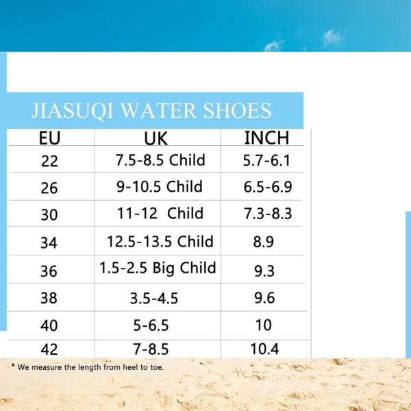 JIASUQI Kids, Womens Mens Classic Barefoot Water Sports Skin Shoes Aqua Socks for Beach Swim Surf Yoga Exercise - Image 7