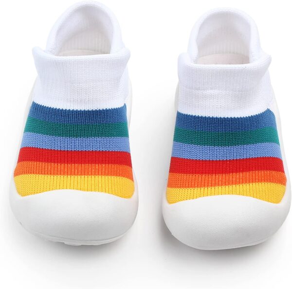 CAJJ Boy Girl Sneakers Slip on Shoes Knit Shoes Baby First-Walking Shoes Unisex-Child Sock Shoes Breathable Athletic Lightweight Walking Running Shoes Trainers for Toddler - Image 4