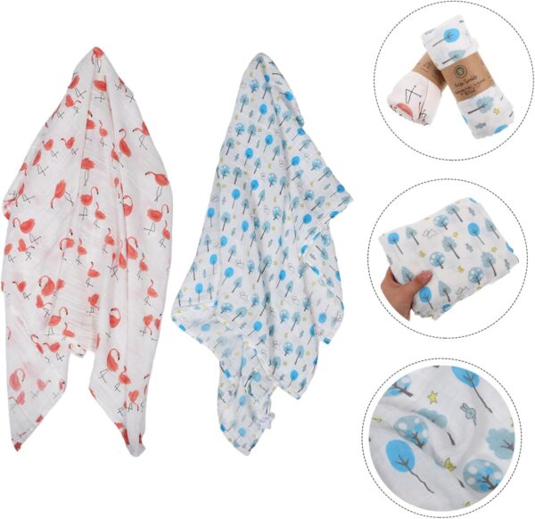 Vaguelly 3sets Blanket Newborn Blanket Bath Rugs Blanket Bath Towel Girl Blanket Double Layer Blanket Boy Blankets Boys Blanket Fluffy Blanket Burp Cloths 2pcs*3 - Image 9