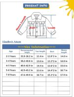 KIDSCOOL SPACE Little Girl Jean Jacket,Flower Embroidered Denim Outfits - Image 8