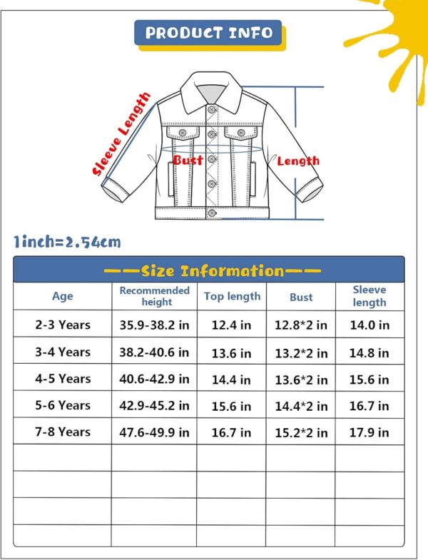 KIDSCOOL SPACE Little Girl Jean Jacket,Flower Embroidered Denim Outfits - Image 8