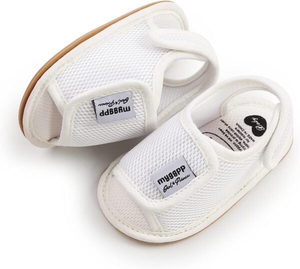Unisex Baby Boys Girls Sandals Infant Girls Boys Summer First Walking Shoes Anti-Slip Rubber Sole Prewalkers Sneakers Easy to Put on Breathable Trainers 0-18M - Image 4
