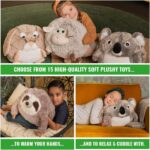 COZY NOXXIEZ Plush Hand Warmer Toys - Safari Animals - Childrens Cute Pillows, Fluffy Soft Plushies, Reusable Animal Cushion Presents for Girls, Boys, Babies (Gorilla) - Image 4