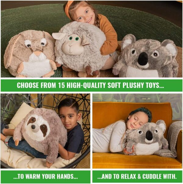 COZY NOXXIEZ Plush Hand Warmer Toys - Safari Animals - Childrens Cute Pillows, Fluffy Soft Plushies, Reusable Animal Cushion Presents for Girls, Boys, Babies (Gorilla) - Image 4