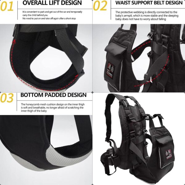 Kids Safety Harness - Leash Backpack, Toddler Belt Accessories | Secure Harness Safe Motorcycle Rides, Protective Strap, Kid Safety Belt, Child Safety Support Vest for Indoor Outdoor Picnic Travel - Image 5