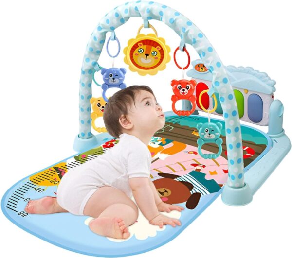 Jubepk Kids Gym Mat, Musical Activity Center with Lights, 74x56x43cm Developmental Mat with Detachable Toys, Ideal for Boys and Girls to Enhance Motor Skills - Image 9