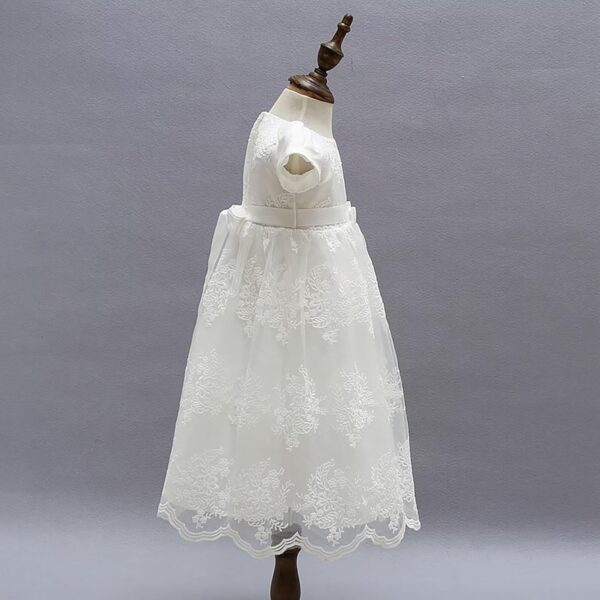 Leideur Baby Long Christening Gowns White Baptism Dress Special Occasion Dresses for Girls Birthday - Image 4