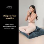 Meditation Cushion with Washable Premium Velvet Cover,100% Memory Foam Square Floor Cushion and Buckwheat Cushion Seating for Adults and Children Sitting, Yoga, Reading (Luxe Blue Bundle) - Image 2