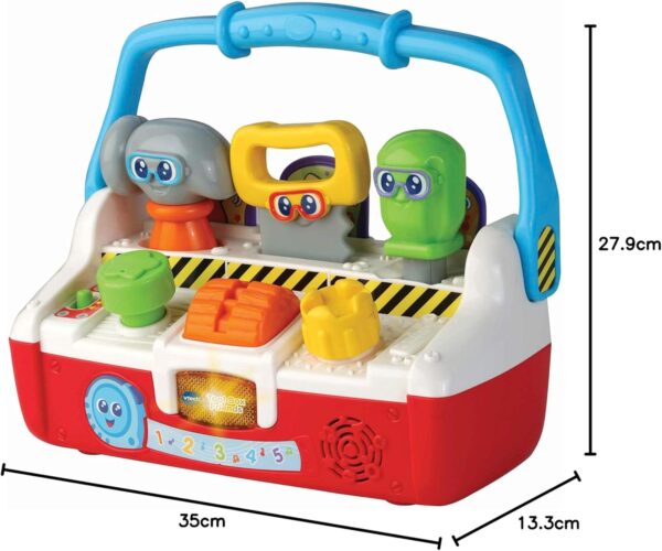 VTech Tool Box Friends Baby Musical Toy, Educational Toy with Music & Sounds, Electronic Preschool Toy Suitable for Boys & Girls for 12 Months, 2 & 3 Year Olds, Box size: 35 x 27.9 x 13.3cm - Image 5