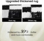 Super Soft Rug for Bedroom, Black and White Area Rug Classic Checkered Shaggy Rug Anti-Skid High Pile Soft Fluffy Rug Fuzzy Carpet for Living Room Bedroom Kids Room Nursery, Dorm Home Decor - Image 5