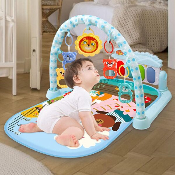 Jubepk Kids Gym Mat, Musical Activity Center with Lights, 74x56x43cm Developmental Mat with Detachable Toys, Ideal for Boys and Girls to Enhance Motor Skills - Image 8