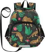 ISAOA Toddler Backpack with reins, Kids Anti-Lost Rucksack with Safety Harness,Jungle Leopard Backpack for Boys and Girls Baby Preschool Mini Bag with Leash,S - Image 2